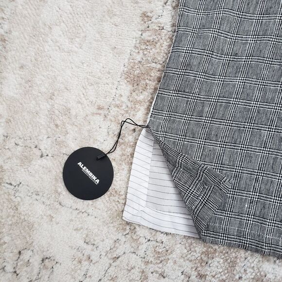 Alembika NWT Small Medium Oversized Black White Linen Blend Cold Shoulder Tunic - Picture 2 of 15